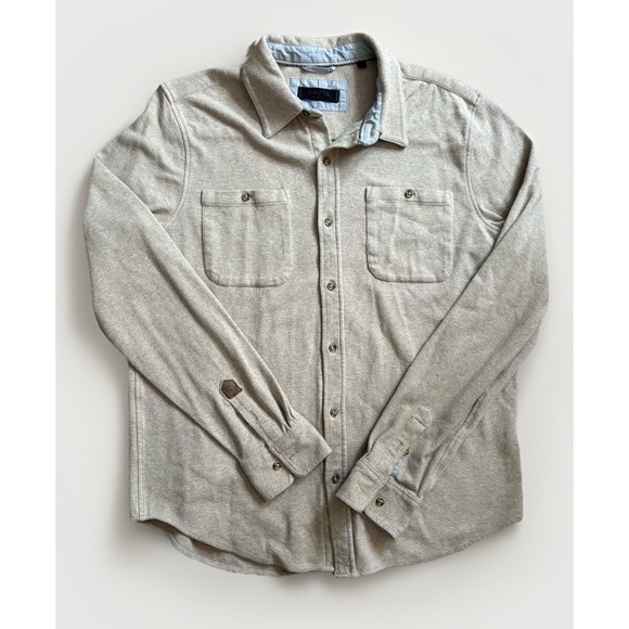 Dakota Grizzly Other - Dakota Grizzly Mens Flannel Button Up Shirt Large Tan Dkota Chamois Long Sleeve